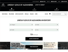 Tablet Screenshot of lindsaylexusofalexandria.com